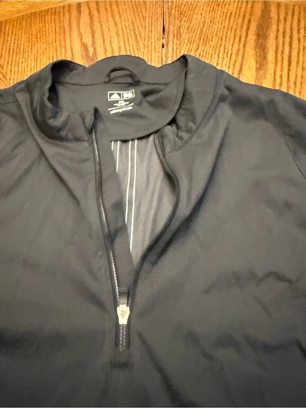 Adidas Golf Men’s Black Quarter-Zip Windbreaker Jacket